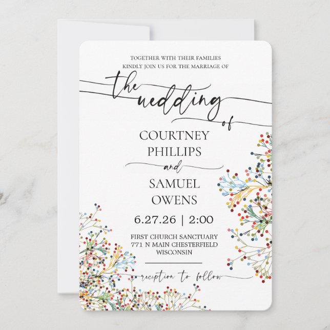 Elegant Minimal Wedding Invitation (Front)
