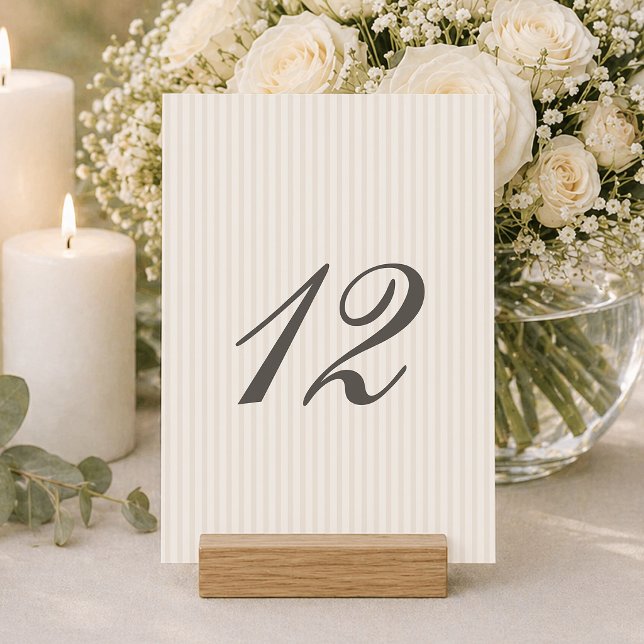 Elegant Minimal Wedding Table Number Card (Creator Uploaded)