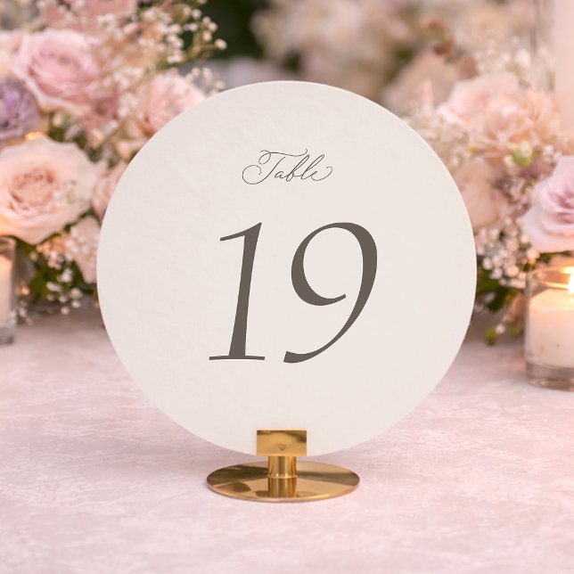 Elegant Minimal Wedding Table Numbers 1–19 (Creator Uploaded)