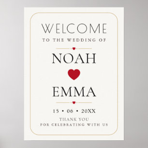 Elegant Minimal Wedding Welcome Sign