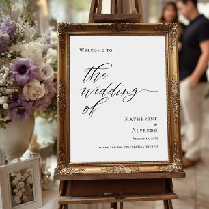 Elegant minimal Welcome to our wedding Poster