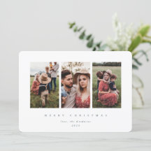 Elegant Minimal White Frame Triple Photo