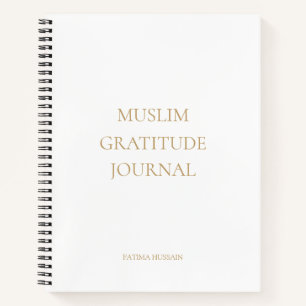 Elegant Minimal White Muslim Gratitude Journal