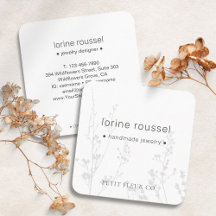 Elegant Minimal Wildflowers Floral Square Business