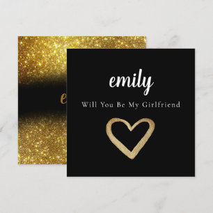 Elegant Minimal Will You Be My Girlfriend Card