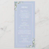 Elegant, Minimalism, Green Leaves Menu