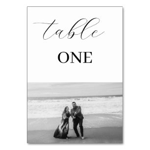 Elegant Minimalism Photo Table Number