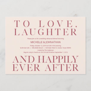 Elegant Minimalism Wedding Rehearsal Dinner Invitation