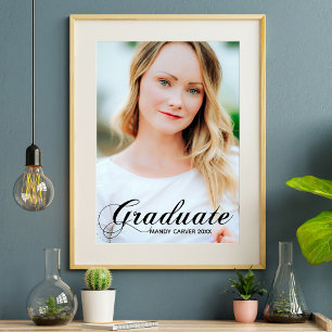 Elegant Minimalist 2022 Graduate Photo Graduation Poster