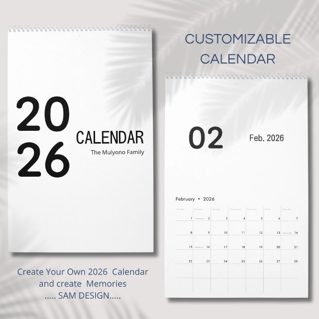 Elegant Minimalist 2026 Calendar (Creator Uploaded)
