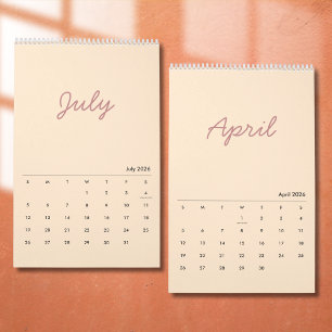 Elegant Minimalist 2026 Calendar