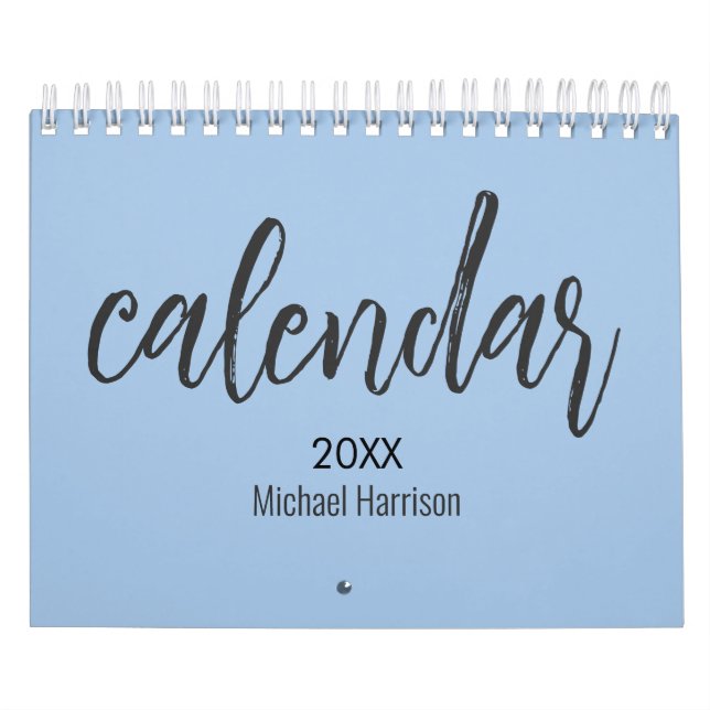 Elegant Minimalist 2026 Calendar – Dusty Blue  (Cover)