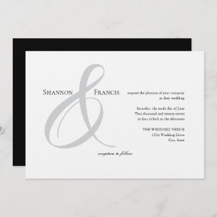 Elegant Minimalist Ampersand Wedding Invitation