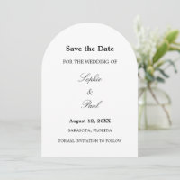 Elegant Minimalist Arch Save the Date