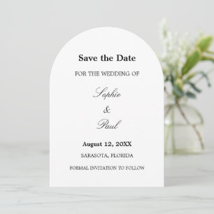 Elegant Minimalist Arch Save the Date