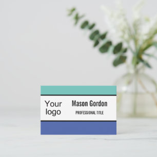 Elegant, minimalist badge business card