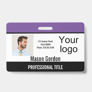 Elegant, minimalist badge ID badge