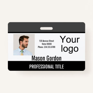 Elegant, minimalist badge ID badge