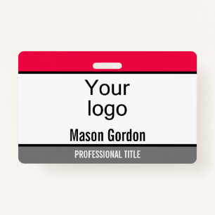 Elegant, minimalist badge ID badge