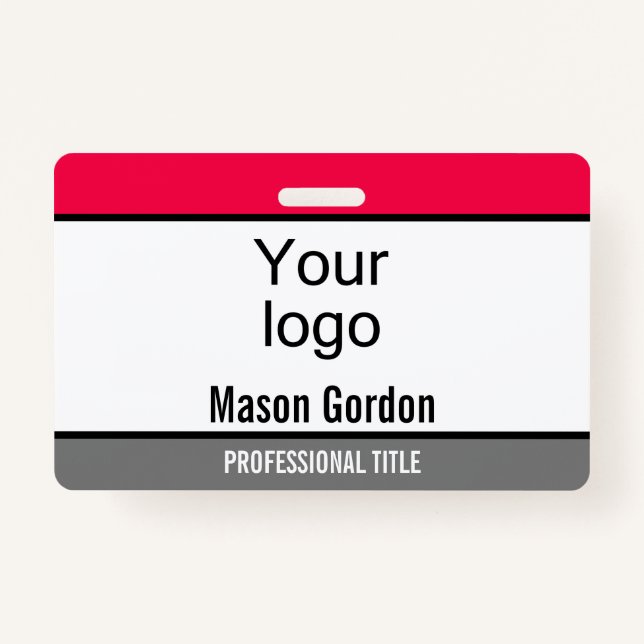Elegant, minimalist badge ID badge (Front)