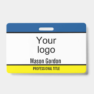 Elegant, minimalist badge ID badge