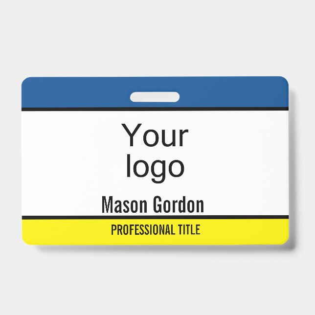 Elegant, minimalist badge ID badge (Front)