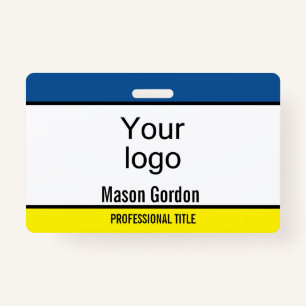 Elegant, minimalist badge ID badge