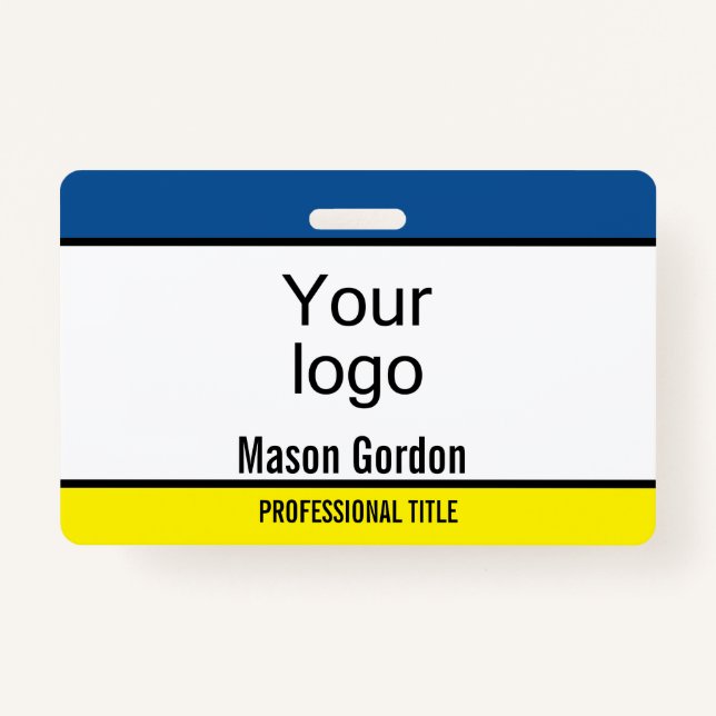 Elegant, minimalist badge ID badge (Front)