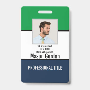 Elegant, minimalist badge ID badge