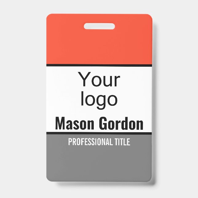 Elegant, minimalist badge ID badge (Front)