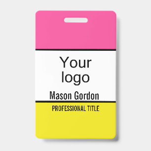 Elegant, minimalist badge ID badge