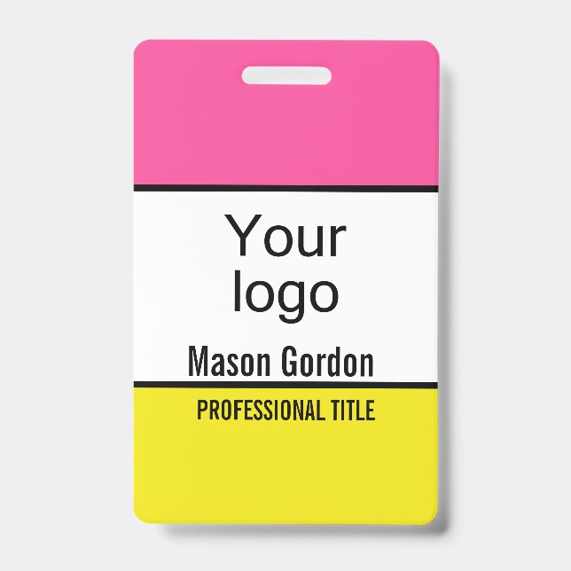 Elegant, minimalist badge ID badge (Front)