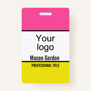Elegant, minimalist badge ID badge