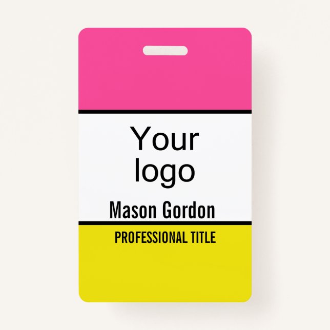 Elegant, minimalist badge ID badge (Front)