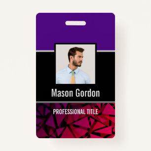 Elegant, minimalist badge ID badge