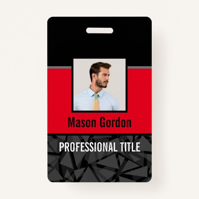 Elegant, minimalist badge ID badge (Front)