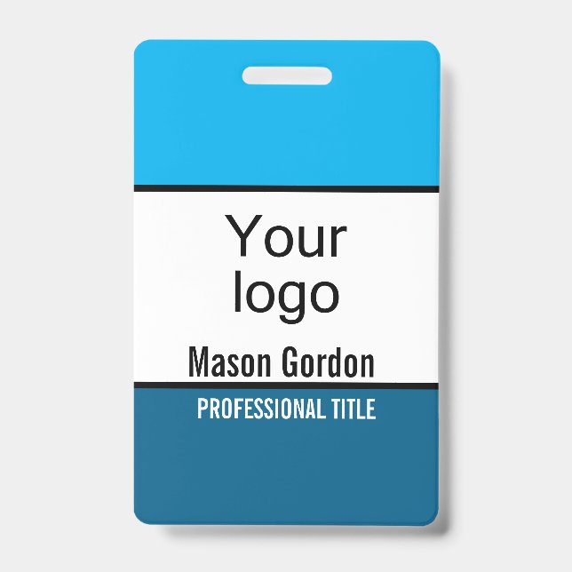 Elegant, minimalist badge ID badge (Front)