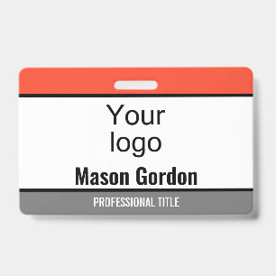 Elegant, minimalist badge ID badge