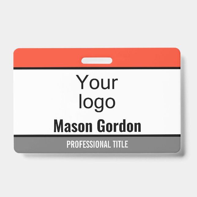Elegant, minimalist badge ID badge (Front)
