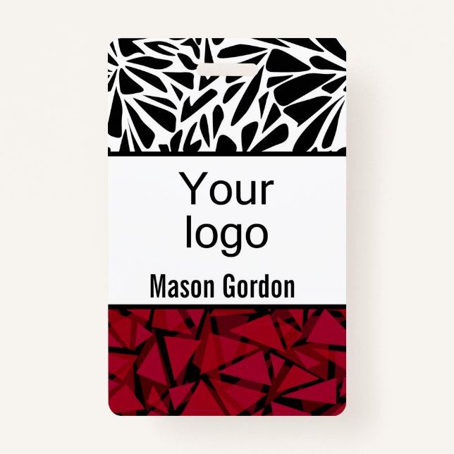 Elegant, minimalist badge ID badge (Front)