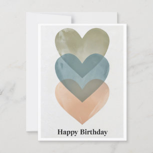 Elegant Minimalist Birthday Card with Overlapping 