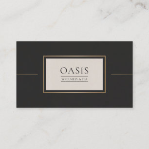 Elegant Minimalist Black and Gold Professional Business Card