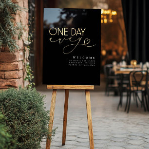 Elegant Minimalist Black Rehearsal Dinner Welcome Acrylic Sign