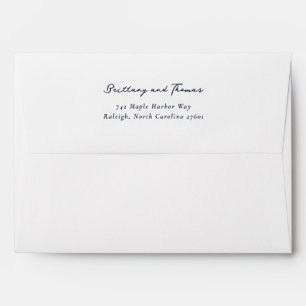 Elegant Minimalist Black Serif Envelope