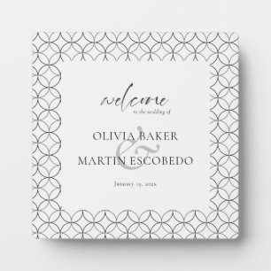 Elegant Minimalist Black White Foam Board Plaque