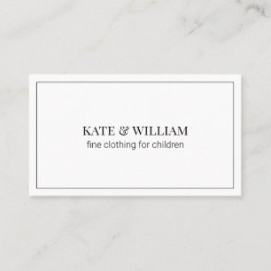 Elegant Minimalist Black-White Luxury Boutique Business Card