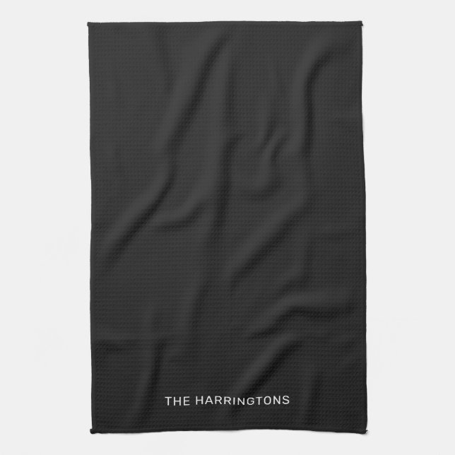 Elegant, Minimalist Black & White (or your colours Tea Towel (Vertical)