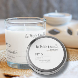 Elegant Minimalist Black & White round sticker