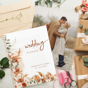 Elegant Minimalist Boho Calligraphy Script Wedding Planner