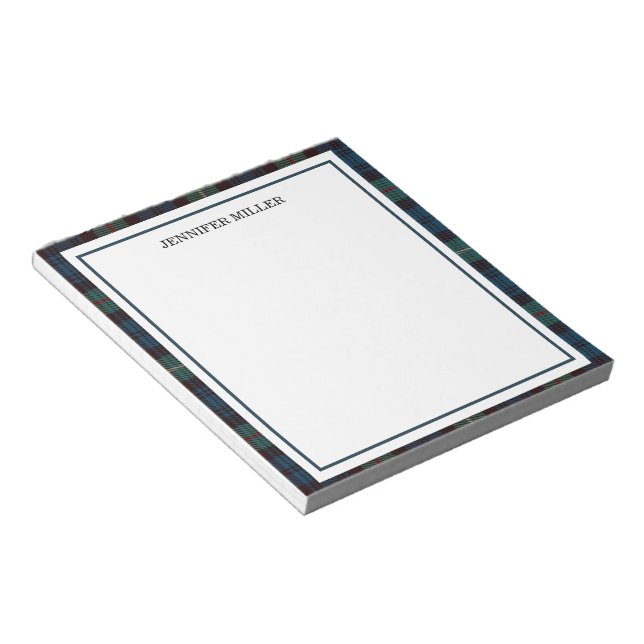 Elegant Minimalist Border Custom Notepad, Professi Notepad (Angled)